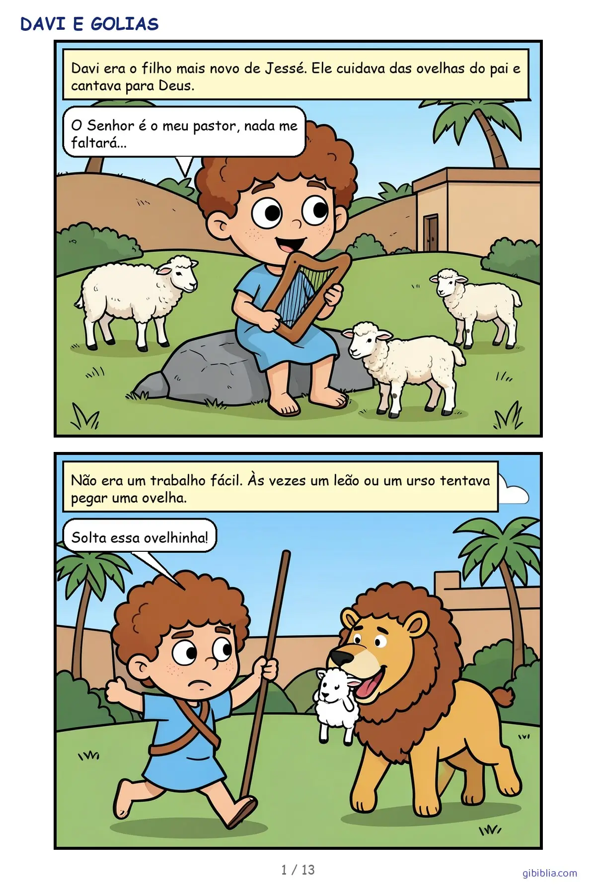 Davi e Golias, página 1